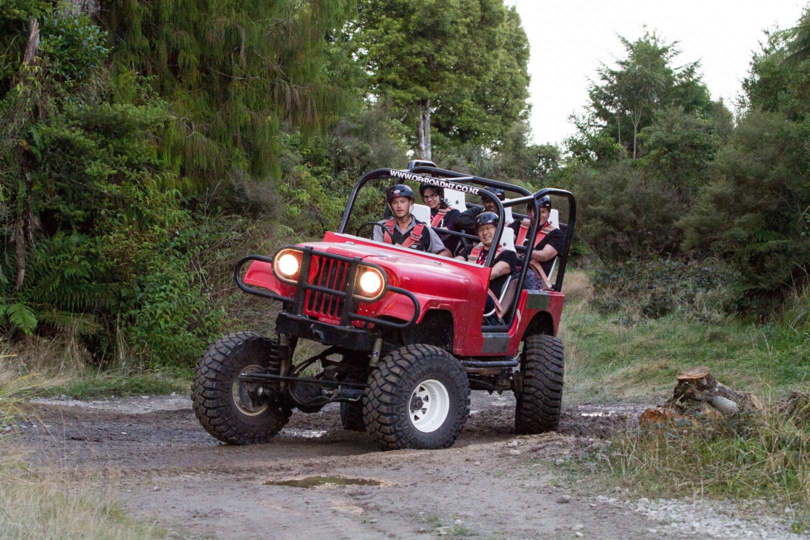 An all-terrain monster 4X4 truck. No roof, no doors!